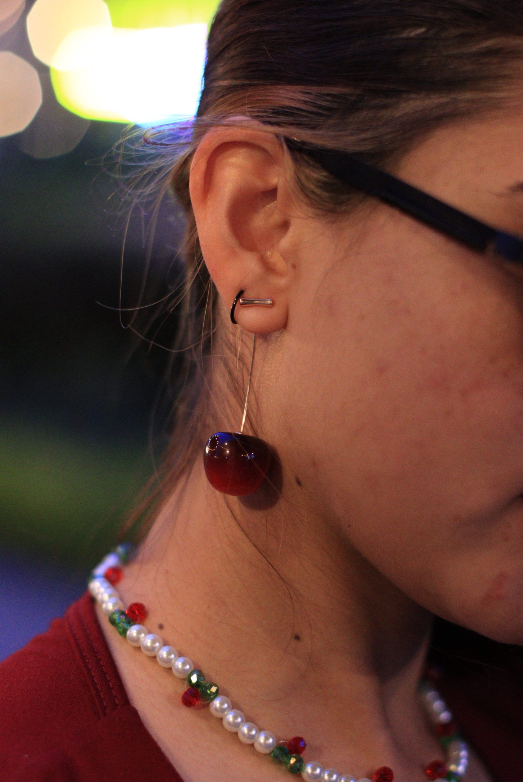 Aretes Gota de Cereza