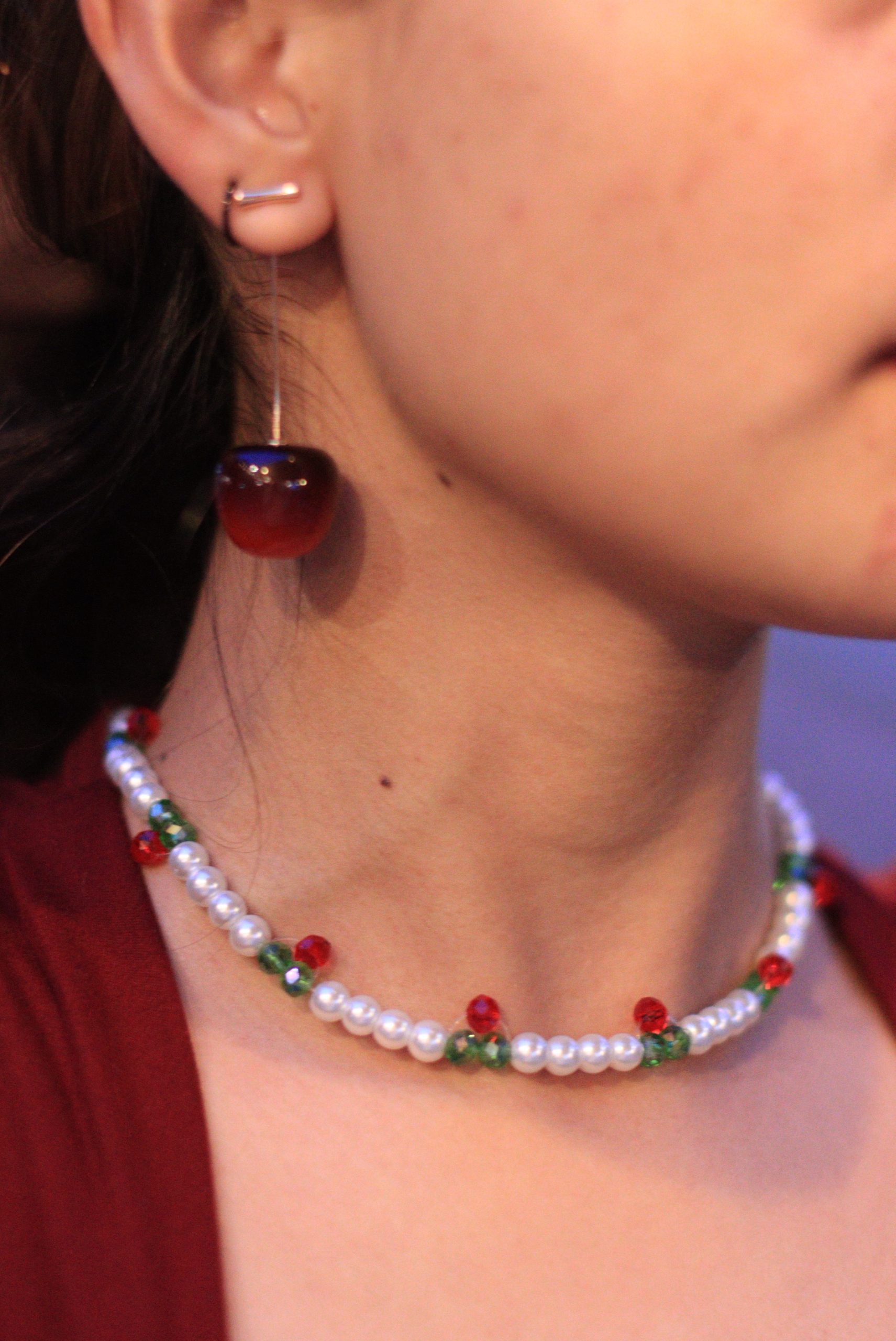 Aretes Gota de Cereza - Imagen 4